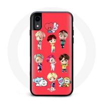 Coque pour Iphone X BTS TinyTAN Animation BT21 Affiche