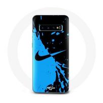 Coque pour Samsung Galaxy s10 edge Nike Logo Bleu et Noir