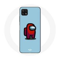 Coque pour Samsung Galaxy A22 5G Among Us jeu vidéo Fond bleu