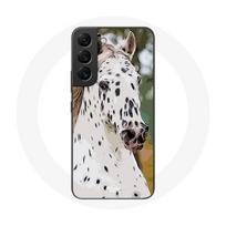 Coque pour Samsung Galaxy S21 FE Appaloosa Cheval blanc