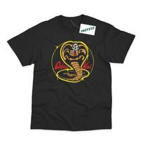 „Cobra Kai“ purškiamų dažų stiliaus „Dojo“ logotipas, įkvėptas karatė spausdintų unisex marškinėlių S brown