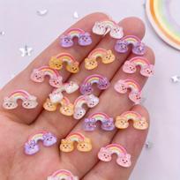 50 vnt. Dervos Blizgučių Mini Kawaii Triušis Vaivorykštės Meno Nagai Plokščiapilviai Akmenukai Aplikacijos Pasidaryk pats Vestuvių Albumo Dekoras Juvelyrika Aksesuarai Rankdarbiai