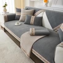 New Style Sofa Cushion Four Seasons Universal Simple Sofa Cushion Cover Towel Light Luxury Chenille Sofa Cushion 70x70cm 1pcs gray