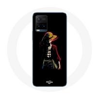 Case - Maniacase - One Piece Manga Anime Luffy - Black - Soft - Compatible Vivo Y21s/Y21 2021 juoda