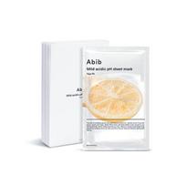 Abib Mild rūgštinė pH lakštinė kaukė Yuja Fit 10 vnt., Maitinantis, Kbeauty, mėginys white