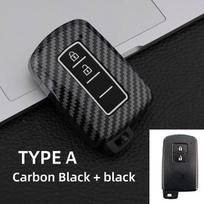ABS Carbon Car key case For Toyota Prius CHR Aygo Corolla Yaris RAV4 Camry Land Cruiser Highlander Prado Auris Avalon Accessorie
