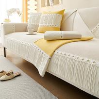 French Cream Style Sofa Cushion Four Seasons Universal Non-Slip Cushion Light Luxury Sofa Cover 70*70 beige