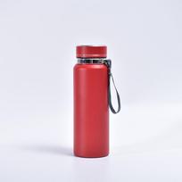 Stainless Steel Mug 304 Sling Outdoor Water Cup Solid Color Simple Business Lettering Gift Cup 600ml raudona