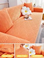 Jakarlı çizgiler streç kanepe Slipcover toz geçirmez kanepe kılıfı kanepe kılıfı yastık yıkanabilir mobilya koruyucu kapakları ile 1-seater 90-140cm