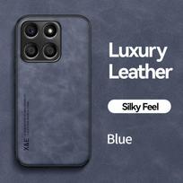 KEYSION Luxury Leather Case for HONOR X8b X8A X8 5G X6 Soft Silicone+PC Shockproof Phone Back Cover for Huawei Honor 70 Lite 5G for Honor 70 Lite 5G mėlyna