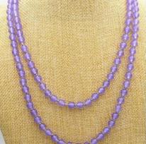 Ilgas 32 8mm violetinio nefrito brangakmenių karoliukų papuošalų vėrinys