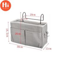 Mayitr Bed Bedside Tidy Organiser Holder Cabin Shelf Bunks Pocket Chair Storage Bag pilka spalva