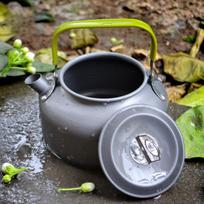 Lauko vandens virdulys stovyklavimui virtuvės reikmenys Ergonomiški sulankstomos rankenos virtuvės reikmenys iškylai vandens virduliai Nešiojami lauko įrankiai black