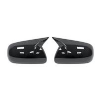 For Toyota Corolla 2007-2013 Vios Yaris Sedan P90 2008-2013 Car Rear View Mirror Covers ABS Carbon Fiber Gloss Black Gloss Black