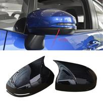 For Honda Fit Jazz Shuttle City 2014-2018 Car Rearview Side Mirror Cover Sticker Wing Cap Exterior Door Case Trim Carbon Fiber With Light Black
