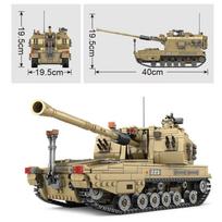 1499 vnt. Karinis transformuojamas 05A savaeigis granatsvaidis raketinis tankas modelis statybiniai blokeliai Antrojo pasaulinio karo armijos ginklas su kareivio blokeliais MOC žaislas vaiko suaugusiojo dovana No Box