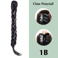 MERISIHAIR Sintetinis ilgas tiesus lankstus pintas surišimo uodegos priauginimas natūraliai juodas moterims kasdienis Cosplay 50cm