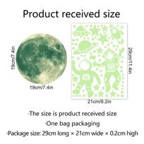 Night Glow Astronaut Planet Wall Sticker Night Glow Sticker Background Wall Children's Room Decoration Self Adhesive Wall Sticker
