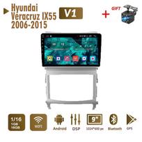 2Din Android Car Radio for Hyundai Veracruz IX55 2006-2015 Multimedia Carplay Auto WIFI Head Unit Stereo Navigation 2+32GB 1+16GB gray