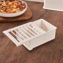 Manual Tofu Cutter Slicer Kitchen Gadget Multi Use Food Safe Block Butter Cutting Box for brown