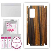 Apgo apsauginis odos lipdukas nugarai ir šonams, suderinamas su Samsung Galaxy A72 5G, pilna apvyniojama plėvelė, folija, vinilas – „Tigerwood“ raštas