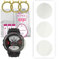 3x apgo Hidrogelio matinis ekrano apsauginis stiklas Amazfit T-Rex 2, Hidrogelio plėvelė, Lankstus, Minkštas TPU su pozicionavimo sluoksniu, lengvas montavimas