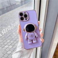 Prabangus sulankstomas astronautas stovelis telefono dėklas, skirtas iPhone 11 12 Mini 13 14 15 Pro Max X XR XS, dengtas buferis ant 7 8 Plus laikiklis Dangtelis For iPhone 14 Plus gray