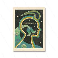 Zodiako Šaulys Retro Abstrakcija Rašalu Žalias Liūtas Drobės Tapyba Svetainė Namų Dekoras Balansas Plakato Spaudinys Boho Vienos Spalvos 21x30cm No Framed gray