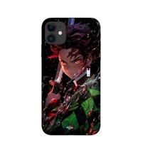 Maniacase Case for Iphone 12 mini Demon Slayer Tanjiro Kamado Angry Manga Anime juoda