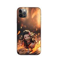 Phone Case - MANIACASE - Iphone 13 Pro - Demon Slayer Nezuko - Silicone - 3D art anime Manga juoda