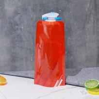 700 ml sulankstomas vandens butelis, sportinis vandens krepšys, nešiojamas PE minkštas kolbas, išspaudžiamas lauke, žygiai, stovyklavimas dviračiu, geriamojo vandens krepšys red