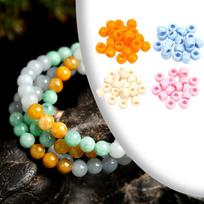 1200x Large Hole Opaque Pony Beads Craft DIY Anklets Crafting Supplies Unique Barrel Shape