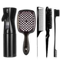 5pcs/set Detangling Hair Brush Curly Hair Curved Rat Tail Comb Set Edge Hair Brush Curly Hair Brush Salon Hair Tools 5pcs/set juoda