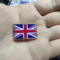Didžiosios Britanijos vėliava sagės stiliaus sagė 2,5 * 1,5 cm cinko lydiniu padengta PVC saulė niekada nenusileidžia Didžioji Britanija ir #1 gray