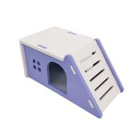 Hamster House Italic Design Breathable Living Villa Guinea-pig Hedgehog Hideout Hut Pet Supplies violetinė