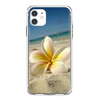 For iPhone 10 11 12 13 Mini Pro 4S 5S SE 5C 6 6S 7 8 X XR XS Plus Max 2020 Group of beautiful frangipani flowers Soft Bag Case iPhone 4 4S beige