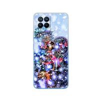 For Realme 8 Case 6.4 inch Back Phone Cover For Realme 8 Pro OPPO Realme8 4G RMX3085 Bumper winter christmas snow tree new year Realme 8 Pro white
