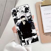 Anime Jujutsu Kaisen Satoru Gojo Minkštas telefono dėklas IPhone 11 12 13 Pro MAX XR X XS Mini Apple 8 7 Plus 6 6S SE 5S Fundas Coque iPhone 8Plus white