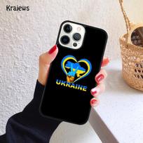 Ukraina Širdies formos vėliava Coque Minkštas telefono dėklas iPhone 14 XR X XS Max 5 6 7 8 Plus SE 2020 11 12 13 Pro Max Mini telefono dangtelis iPhone 14
