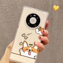 Cartoon Corgi Phone Case for Samsung S20 ULTRA S30 for Redmi 8 for Xiaomi Note10 for Huawei Y6 Y5 cover S20 ULTRA 5G gray