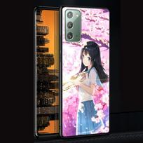 Anime slyvų ir vyšnių žiedų mergaitės dėklas Samsung Galaxy S20 FE S21 Ultra S10 Lite S10e S9 S8 Plus S7 Edge juodam minkštam telefonui Samsung A12 5G blue
