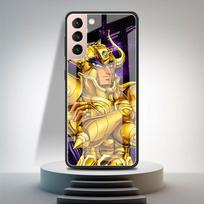 Tempered Glass Case For Samsung Galaxy S21 Ultra S20 FE S10 Plus Note 20 10 Lite S9 S8 9 S10e Phone Cover Anime Saint Seiya Capa Samsung Note 9 gray