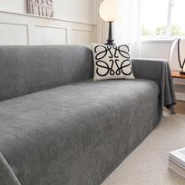 Herringbone Pattern Sofa Cover Towel Anti-Cat's Paw Sofa Cushion Cover Blanket Four Seasons Universal Dustproof Sofa Cover Towel 180X130 gray
