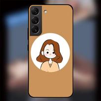 Cartoon Girl Avatar Phone Case For Samsung Note 8 9 10 20 Case For Note10Pro 10lite 20ultra M20 M31 Funda Case samsungM51 beige