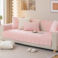 Sofa Cushion Plush Cream Style Four Seasons Universal Non-Slip Seat Cushions High Sense Anti-Scratching Sofa Cover Cover Cloth 70*70cm beige