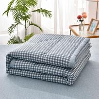 Paprastas Modernus Oro Kondicionieriaus Plonas Antklodė Vasaros Antklodė Medvilninė Pūkuota Languota Antklodė Ant Lovos Patogi Antklodė quilt100x150cm gray
