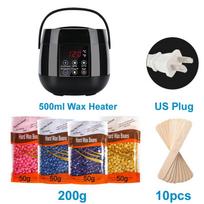 500ml Wax Heater Machine with 200g Wax Beans Kit for Hair Removal Paraffin Warmer Waxing Melting Depilatory Dipping Pot Waxing