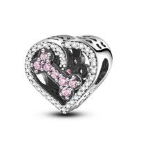 S925 Sterling Silver Skull Joker Feather Paw Print Heart Flowers Forever Beads Fit Original  Charms Bracelet Women Jewelry CHINA