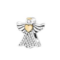 Real 925 Silver Color Firefly Snowflake Starry CZ Shiny Charms Pave Beads Fit Original  Bracelets For Women Fine Jewelry
