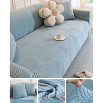 Sofa užvalkalai pagalvėms, sofa-lova, super tampus, dvivietis užvalkalas, naminių gyvūnų, šunų, universalus užvalkalas, neslystantis, dvivietės sofos baldų apsauga 1 cushion 90-140cm beige